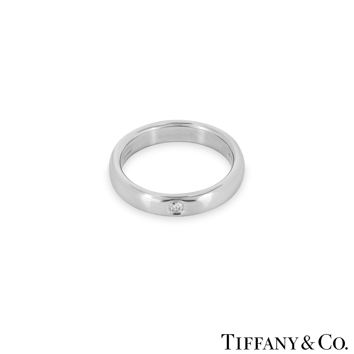 Tiffany & Co Platinum Lucida Diamond Ring 0.05CT