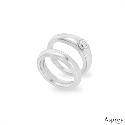 Asprey Platinum Diamond Bridal Set 0.32CT H/VS1