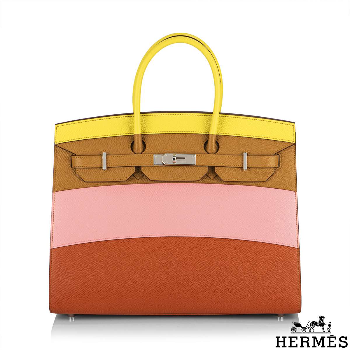 Hermès Birkin 35CM Sellier Sunrise Rainbow Epsom Phw