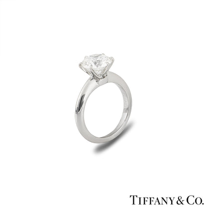 Tiffany & Co. Platinum Round Brilliant Cut Diamond Setting Ring 2.13CT H/VVS1 Xxx