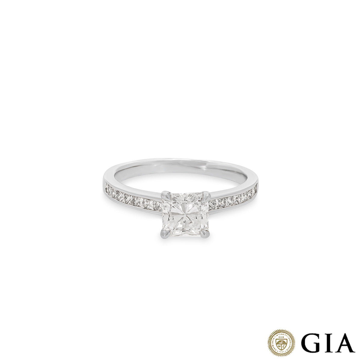 White Gold Radiant Cut Diamond Ring 1.01CT D/VVS2