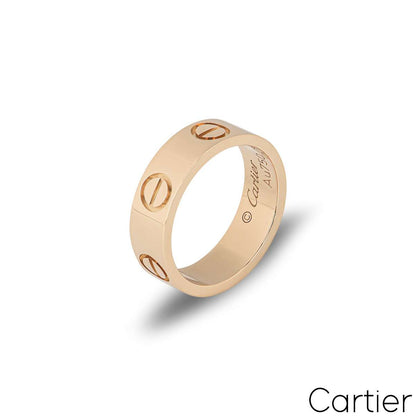 Cartier Rose Gold Plain Love Ring Size 47 B4084800