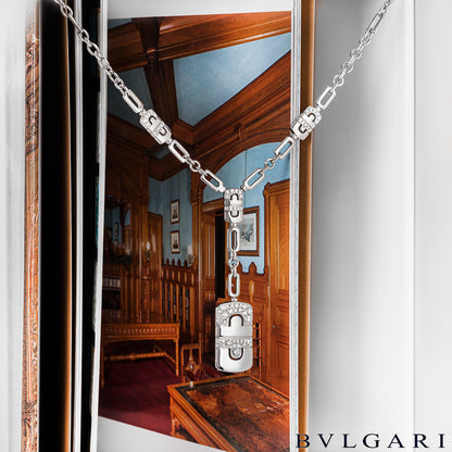 Bvlgari White Gold Diamond Parentesi Necklace