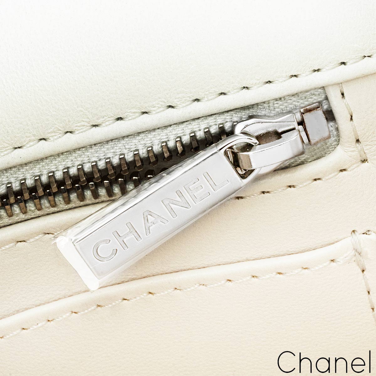 Chanel 24B White & Black Sequin Bow Mini Flap Silver Hardware Bag