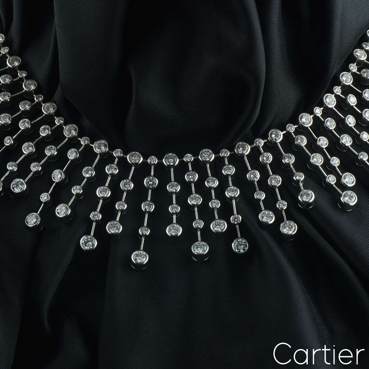 Cartier Platinum Diamond Necklace 60.00CT D/vvs