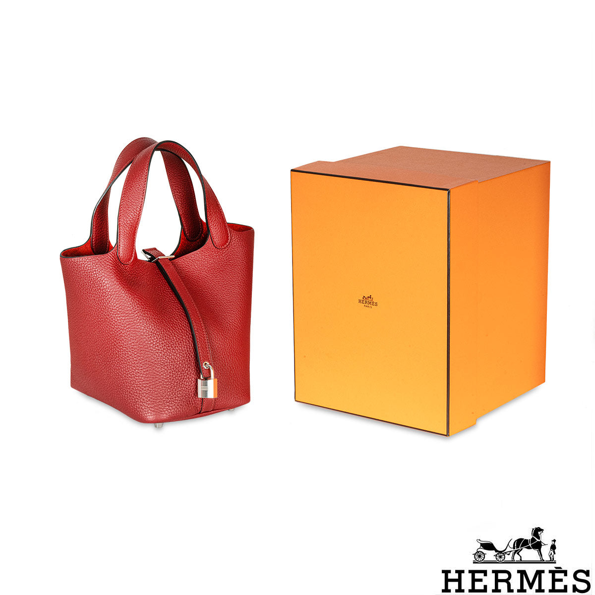 Hermès Picotin Lock 18 Rouge Grenat Taurillon Clemence Phw