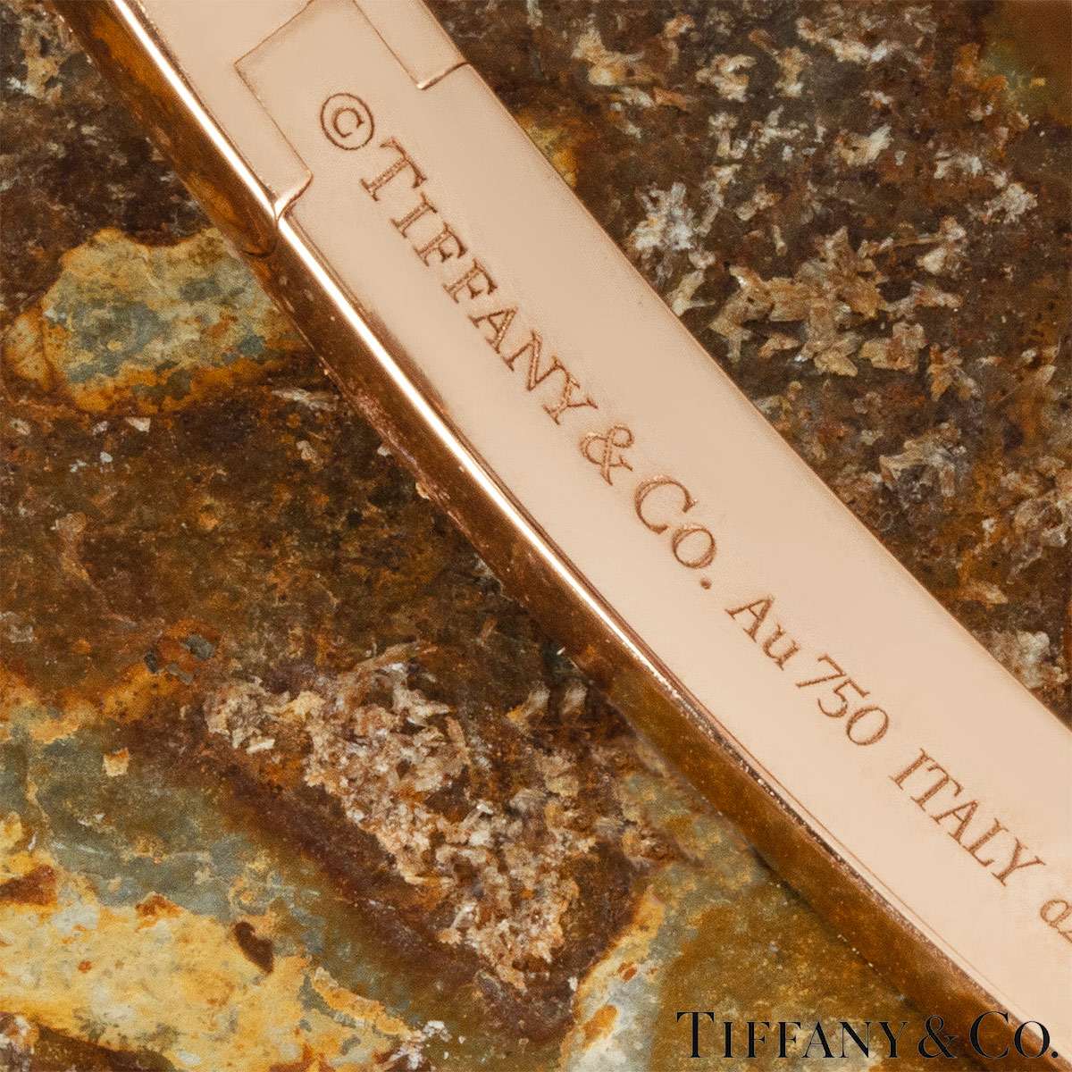 Tiffany & Co. Rose Gold Tiffany T1 Wide Baguette Diamond Hinged Bracelet 67790154