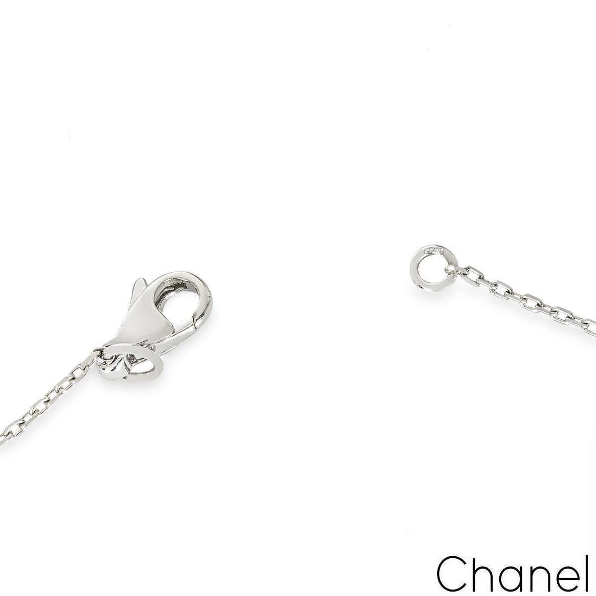 Chanel White Gold Diamond Comete Pendant 0.22CT J2709