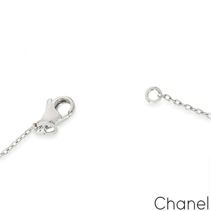 Chanel White Gold Diamond Comete Pendant 0.22CT J2709