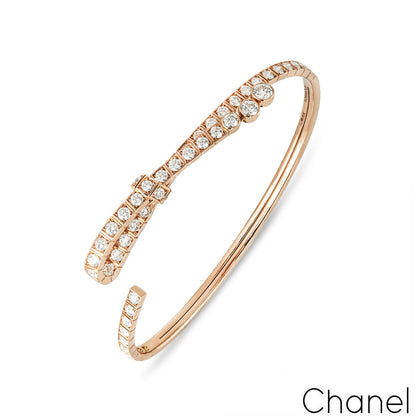 Chanel Rose Gold Diamond Ruban Bracelet J11864