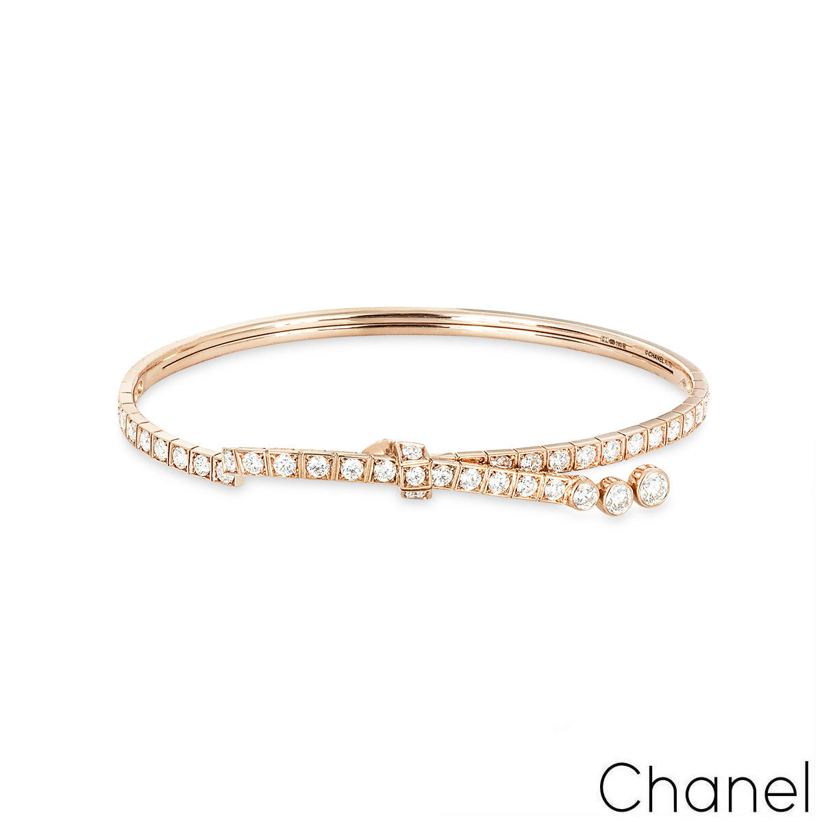 Chanel Rose Gold Diamond Ruban Bracelet J11864