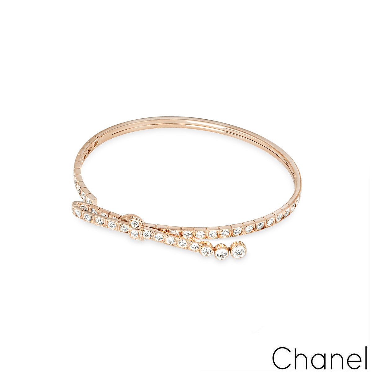 Chanel Rose Gold Diamond Ruban Bracelet J11864