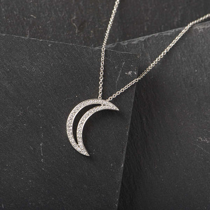 Tiffany & Co. Platinum Diamond Moon Pendant 60006979