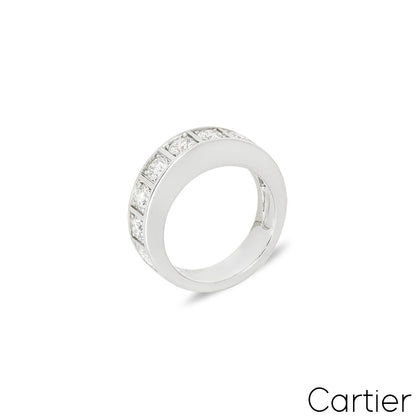 Cartier White Gold Diamond Half Eternity Ring 1.35CT