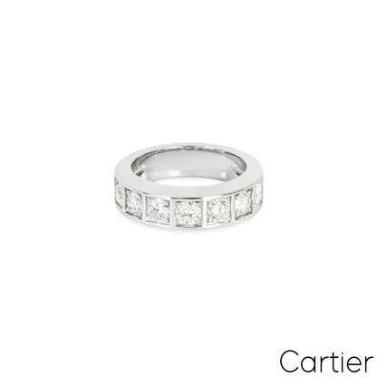 Cartier White Gold Diamond Half Eternity Ring 1.35CT