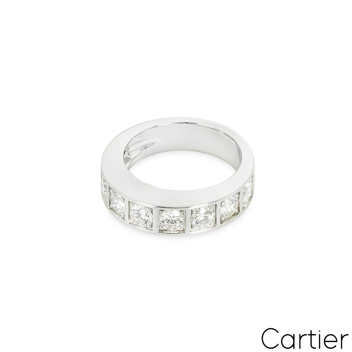 Cartier White Gold Diamond Half Eternity Ring 1.35CT