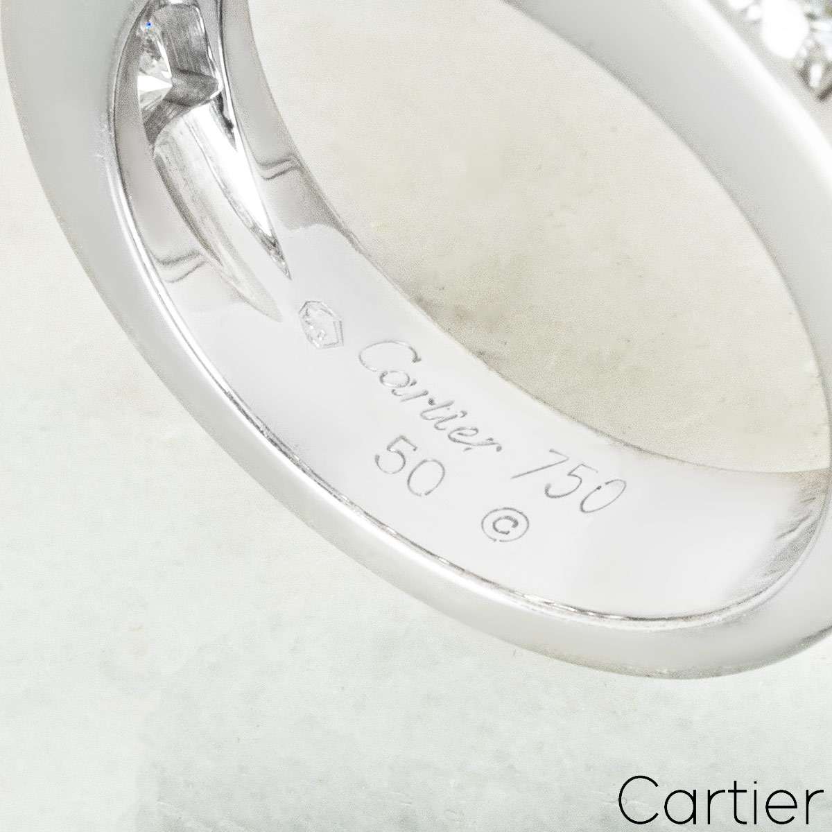 Cartier White Gold Diamond Half Eternity Ring 1.35CT