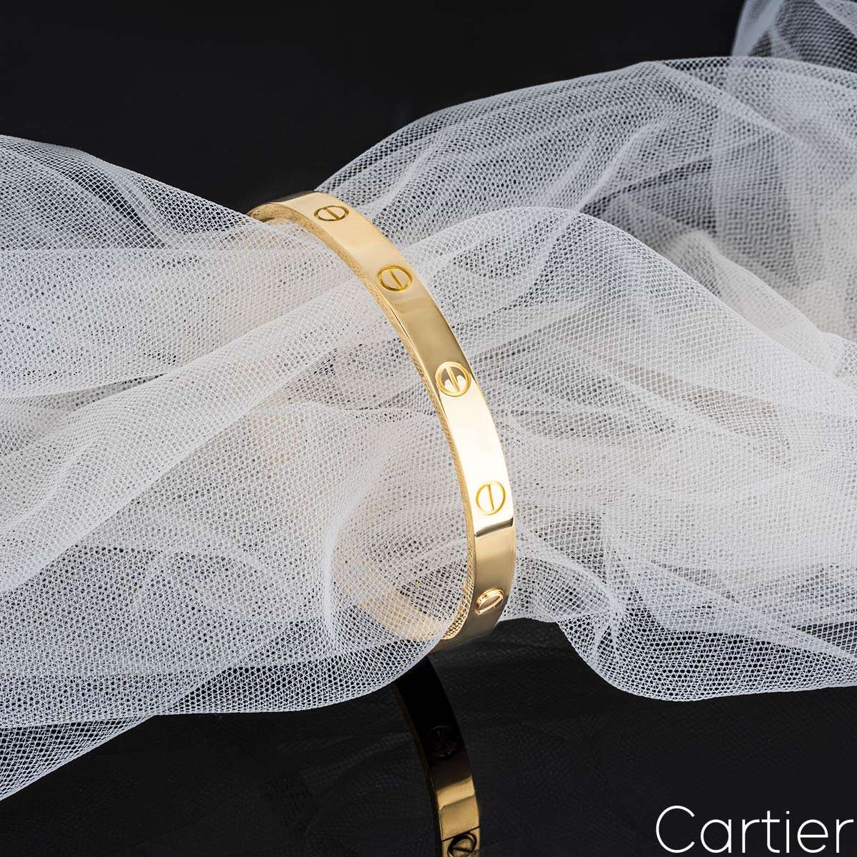 Cartier Yellow Gold Plain Love Bracelet Size 18 B6035518