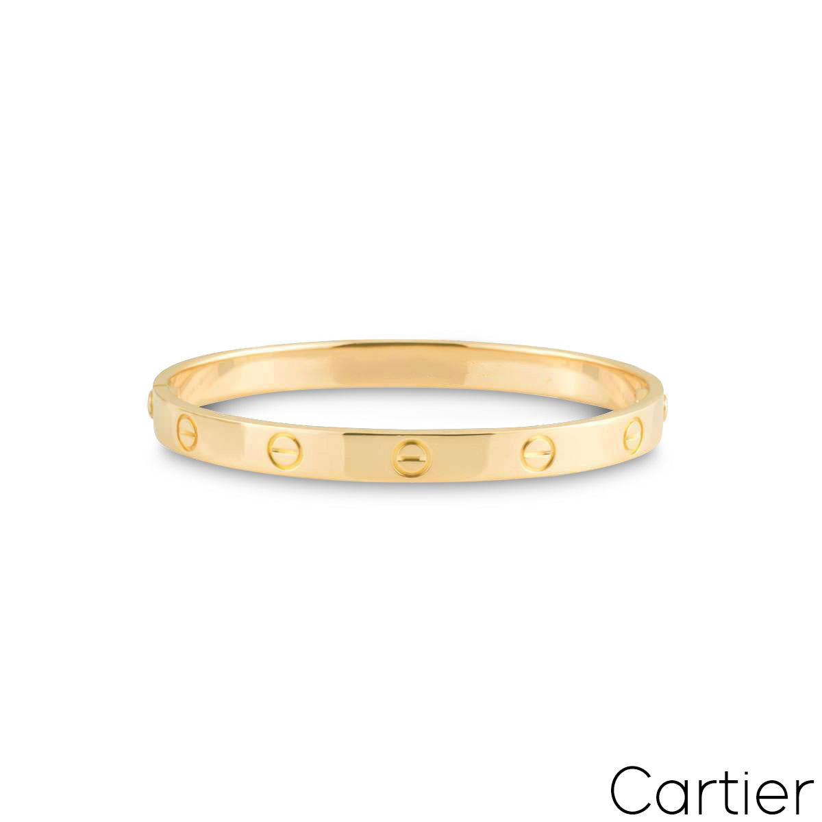 Cartier Yellow Gold Plain Love Bracelet Size 20 B6035520