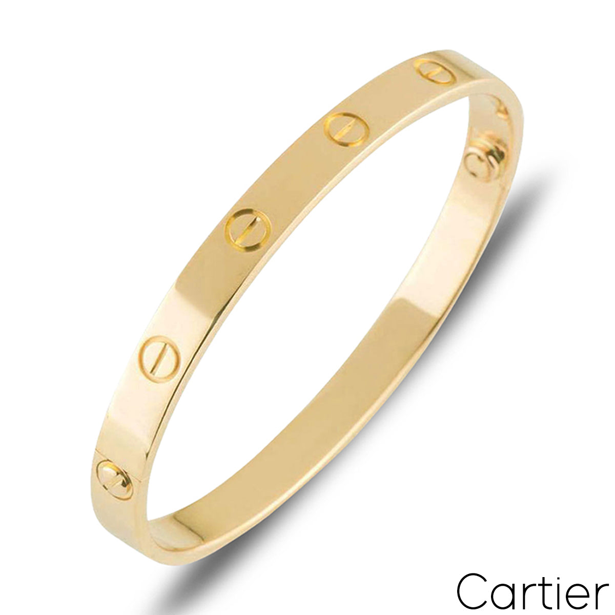 Cartier Yellow Gold Plain Love Bracelet Size 21 B6035521