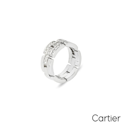 Cartier white Gold Diamond Maillon Panthere Ring size 55 B4127200