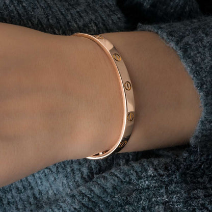 Cartier Rose Gold Plain Love Bracelet Size 18 B6035618