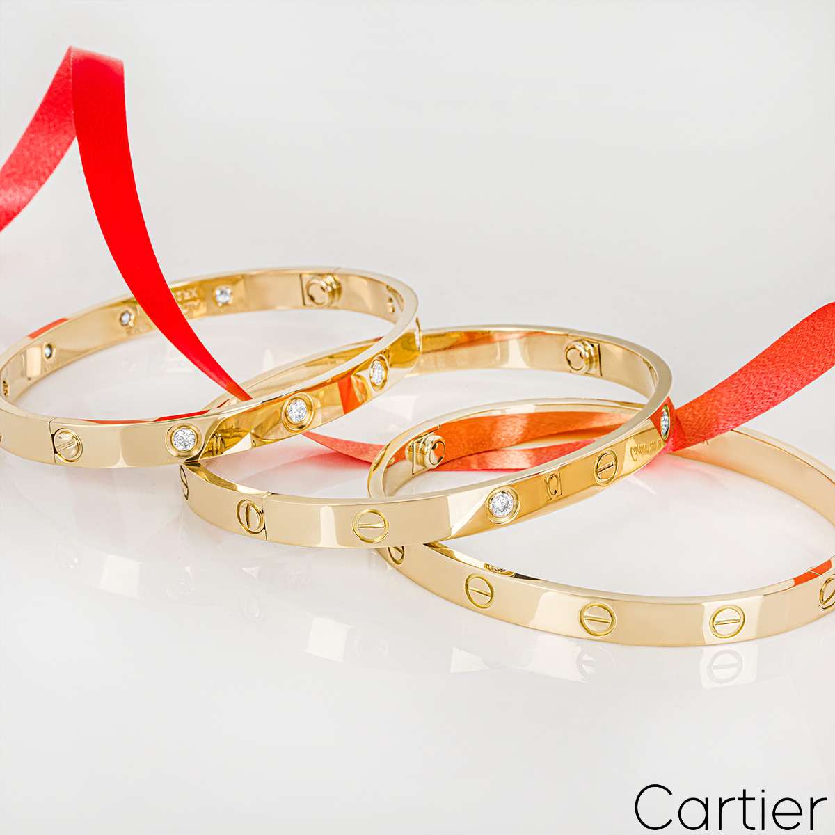 Cartier Yellow Gold Plain Love Bracelet Size 16 B6035516