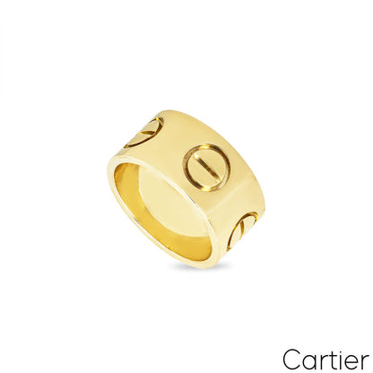 Cartier Yellow Gold Large Love Ring Size 57 B4227857