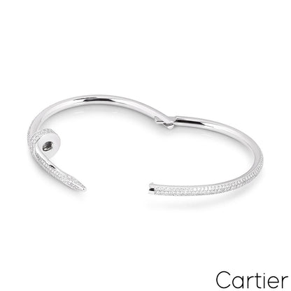 Cartier White Gold Diamond Juste Un Clou Bracelet Size 15 N6707315