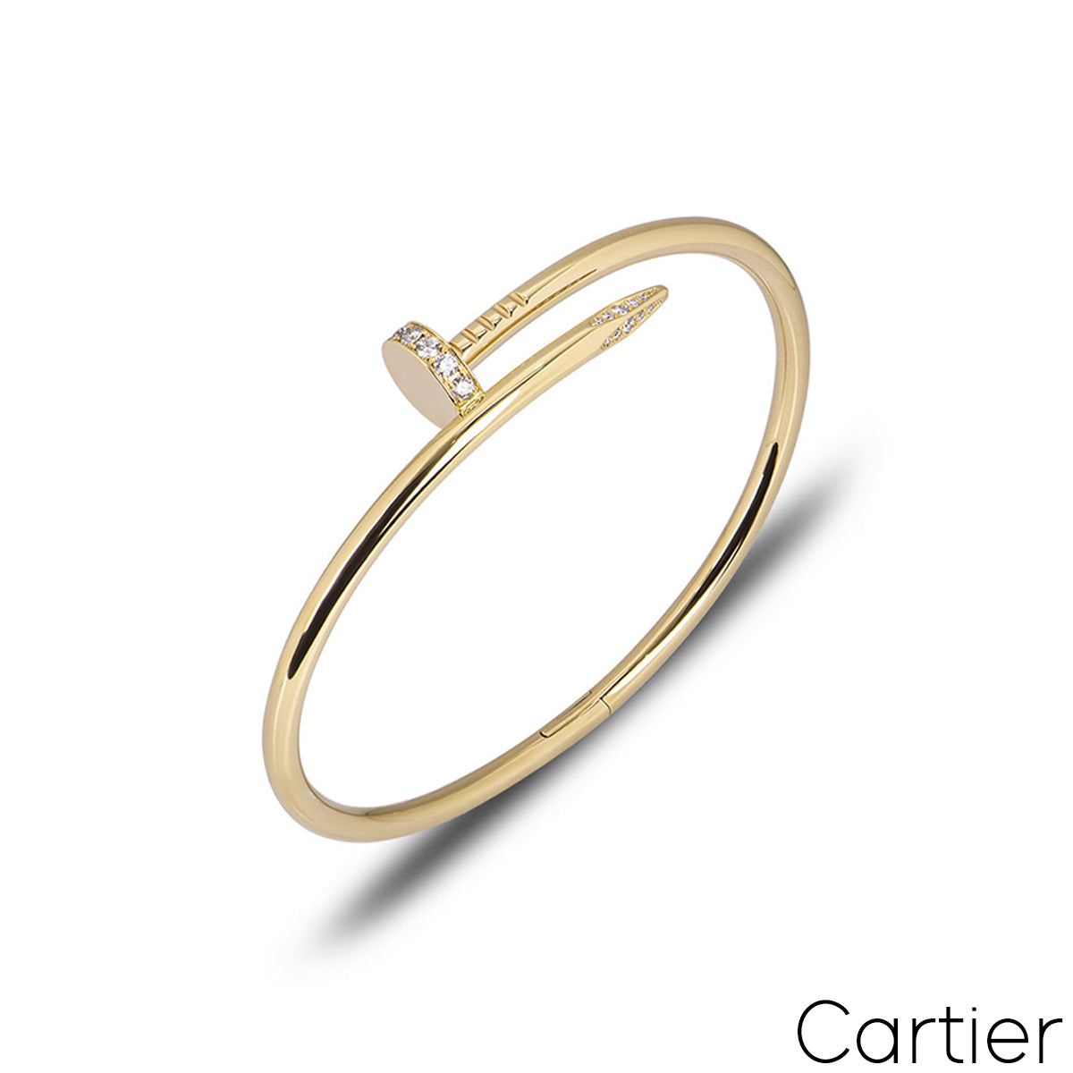 Cartier Yellow Gold Diamond Juste Un Clou Bracelet Size 17 B6048617