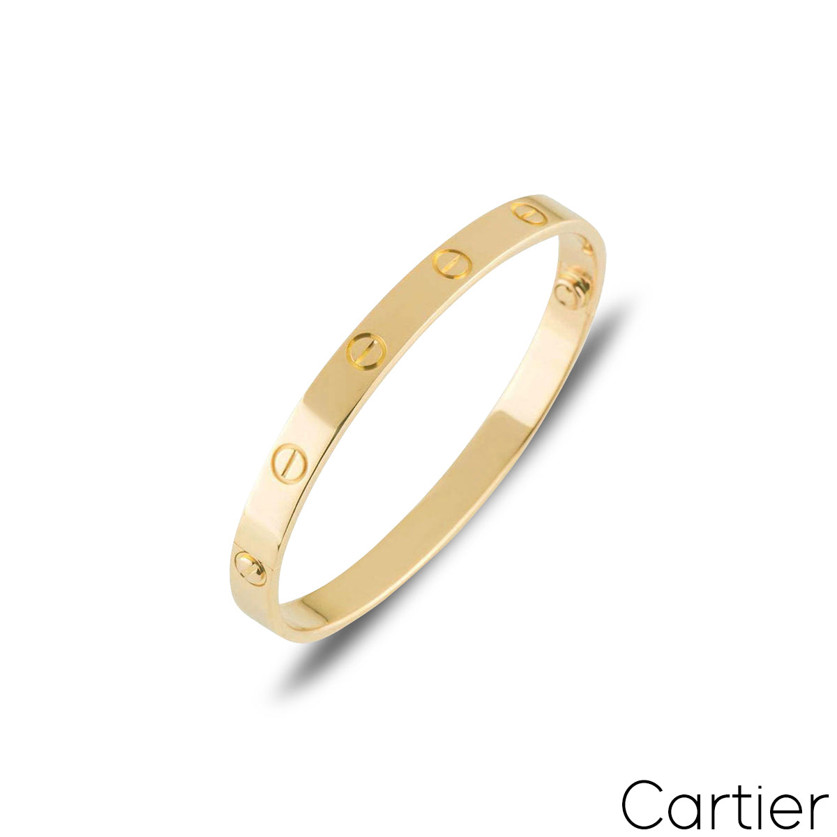 Cartier Yellow Gold Plain Love Bracelet Size 16 B6035516