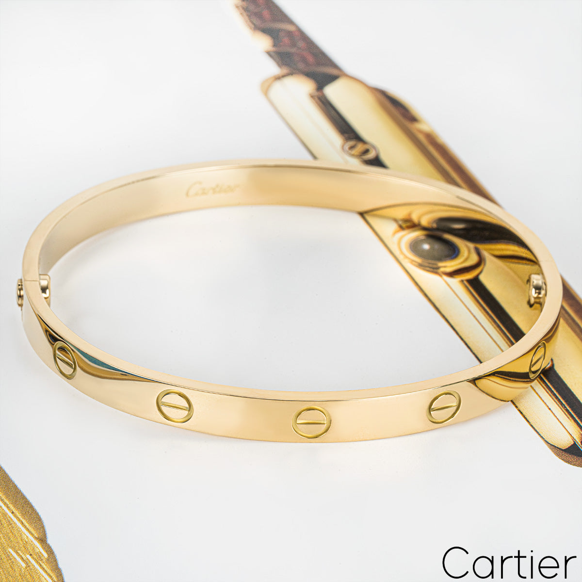 Cartier Yellow Gold Plain Love Bracelet Size 16 B6035516