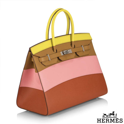 Hermès Birkin 35CM Sellier Sunrise Rainbow Epsom Phw