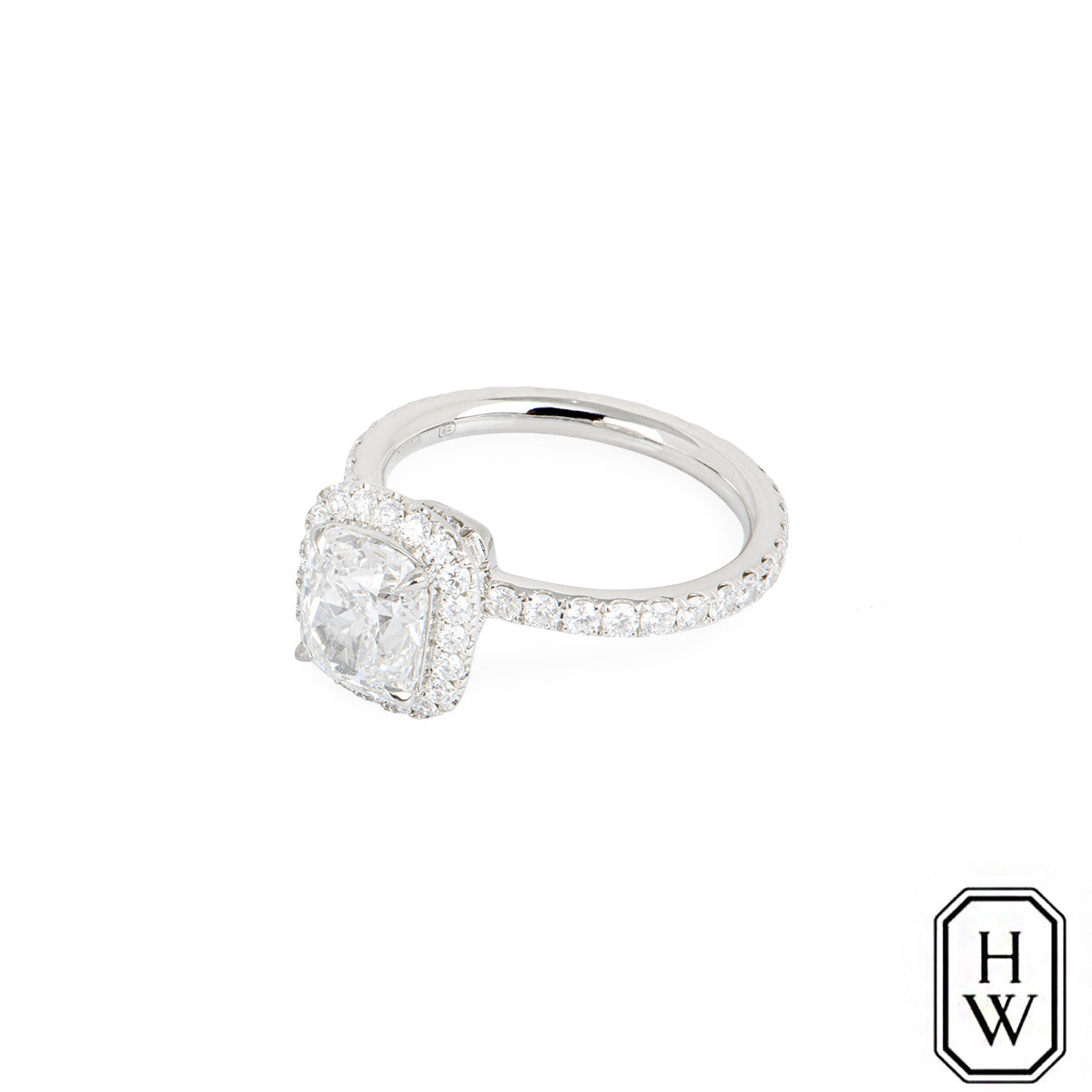 Harry Winston Platinum Cushion Cut Diamond The One Ring 1.76CT E/VVS1