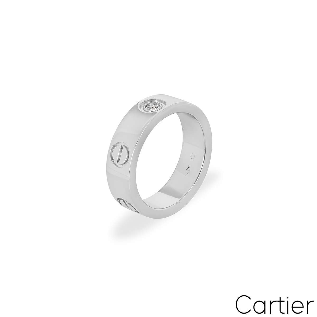 Cartier Platinum Diamond Love Ring Size 51 B4046700