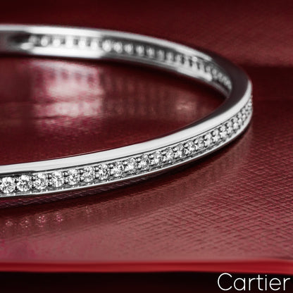 Cartier White Gold Diamond Bangle 2.90CT Tdw