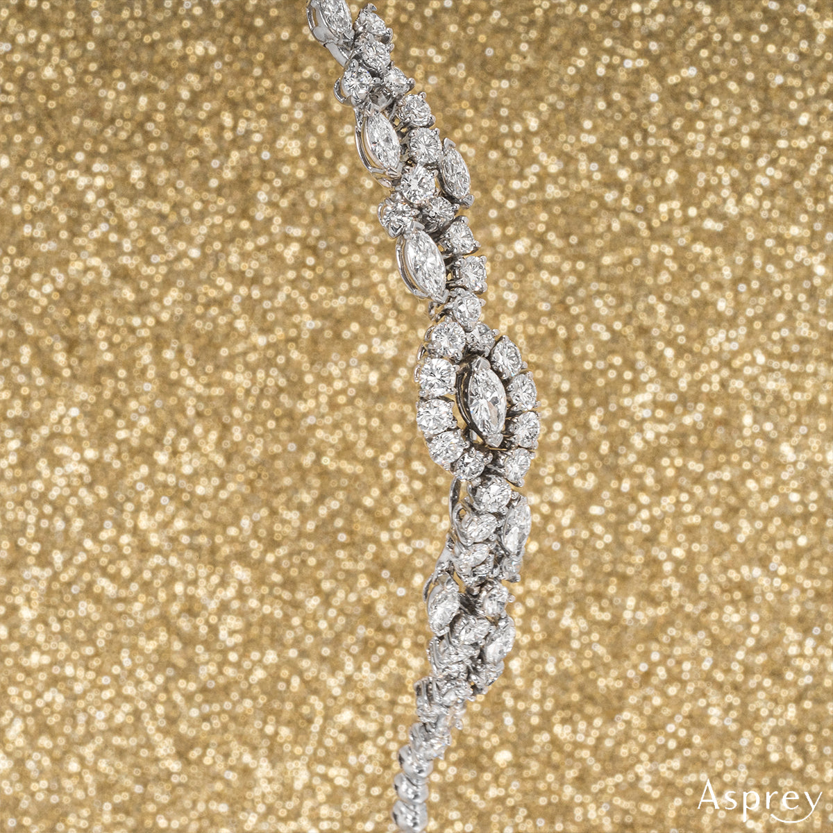 Asprey White Gold Diamond Bracelet 5.77CT Tdw