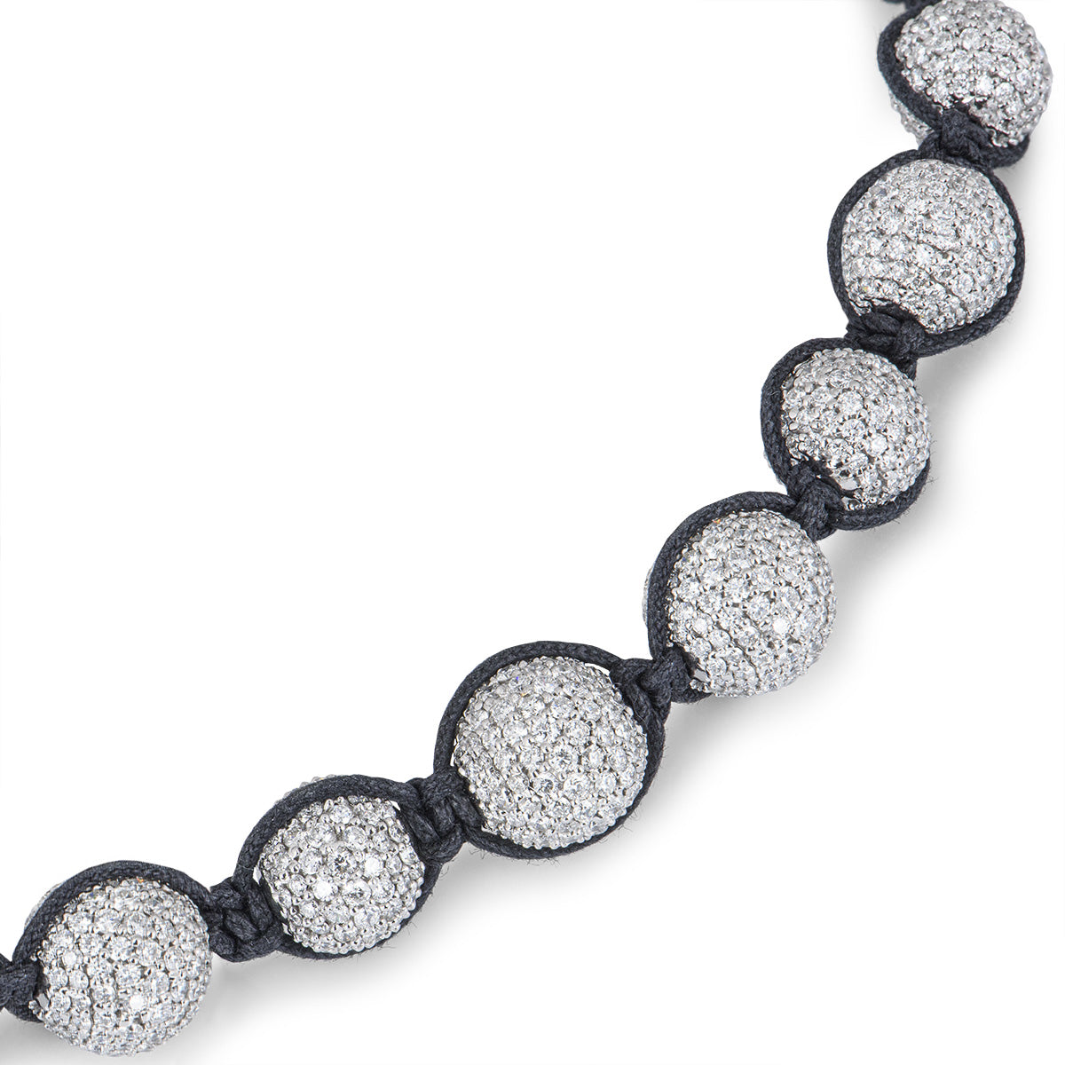 White Gold Diamond Set Bead Bracelet 17.56CT