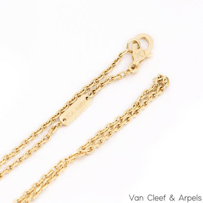 Van Cleef & Arpels Yellow Gold Guilloche Magic Alhambra Necklace VCARP4KO00