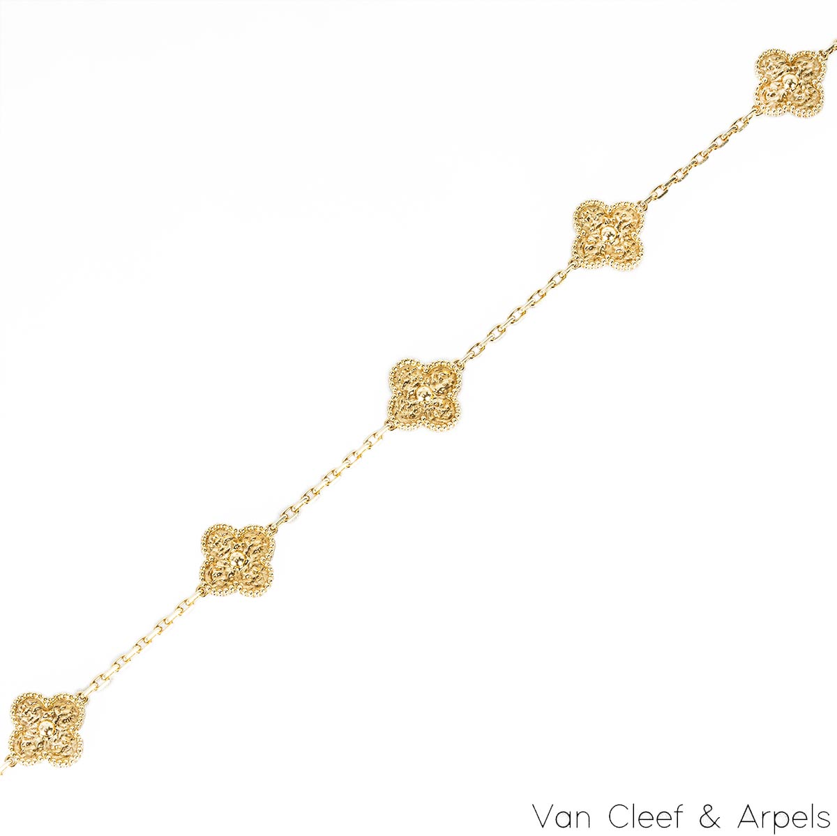 Van Cleef & Arpels Rare Yellow Gold Vintage Alhambra 20 Motif Necklace VCARO1IC00