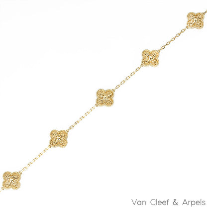 Van Cleef & Arpels Rare Yellow Gold Vintage Alhambra 20 Motif Necklace VCARO1IC00