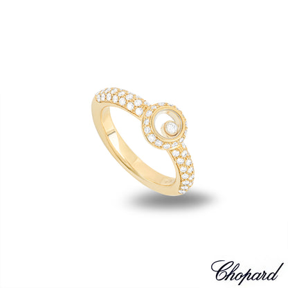 Chopard Yellow Gold Happy Diamonds Ring 82/2902-0110