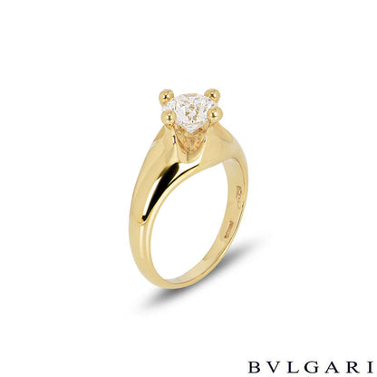 Bvlgari Yellow Gold Corona Diamond Ring 1.00CT F/VS1