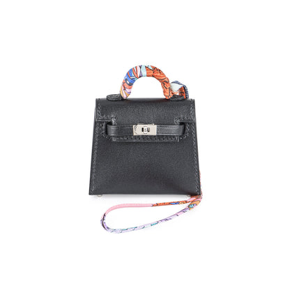 Hermès Noir Mini Kelly Twilly Bag Charm