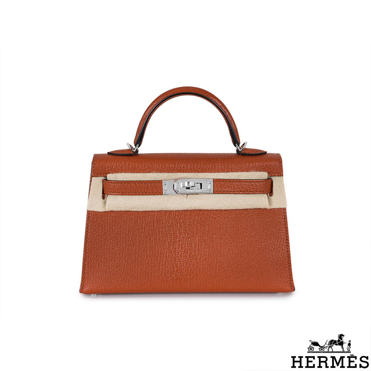 Hermès Kelly Mini II Cuivre Chèvre Mysore Phw