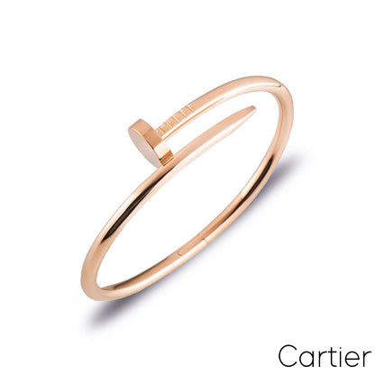 Cartier Rose Gold Plain Juste Un Clou Bracelet SIZE18 B6048118