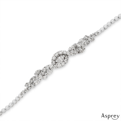 Asprey White Gold Diamond Bracelet 5.77CT Tdw