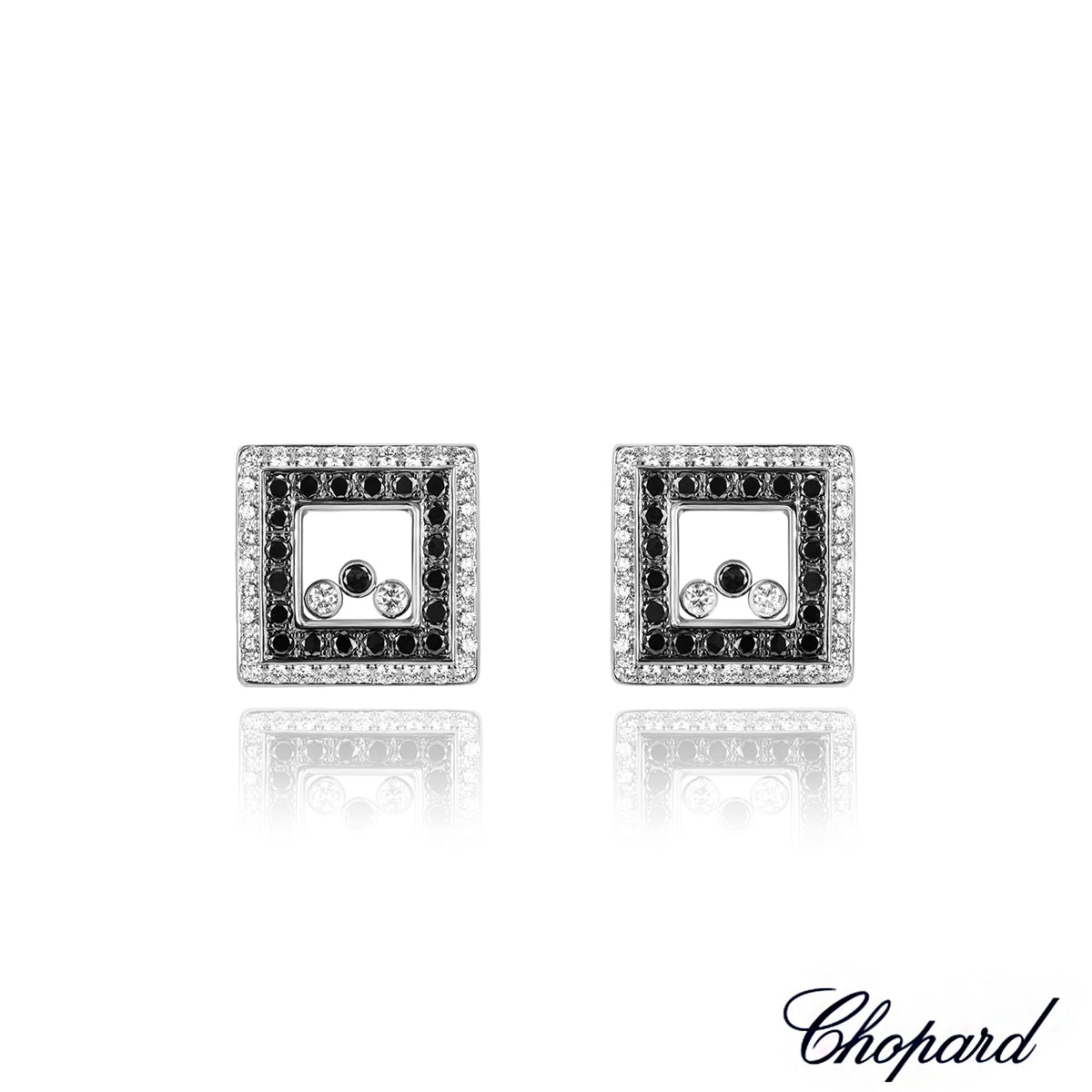 Chopard White Gold Happy Diamonds Earrings 84/3684-1001