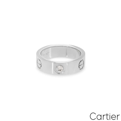 Cartier Platinum Diamond Love Ring Size 51 B4046700