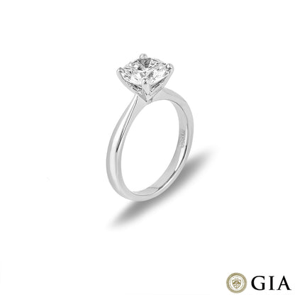 Platinum Round Brilliant Cut Diamond Ring 2.00CT L/SI1